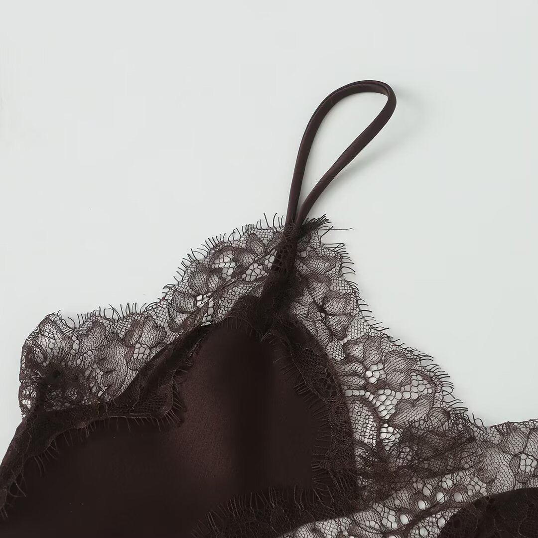 Blush Blossom Asymmetrical Lace Camisole