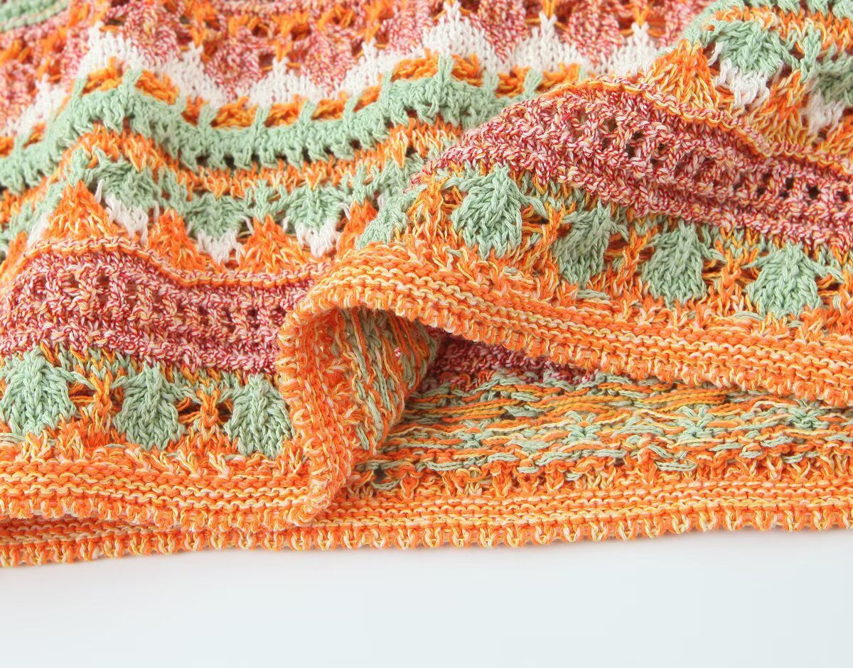 Sunset Crochet Bodycon Dress