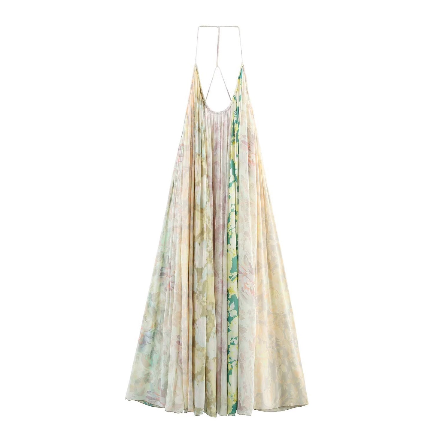Ethereal Floral Cascade Maxi Dress