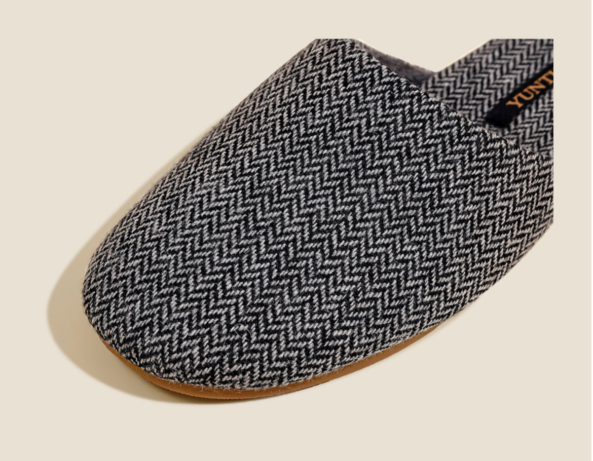 The Herringbone Haven Mules