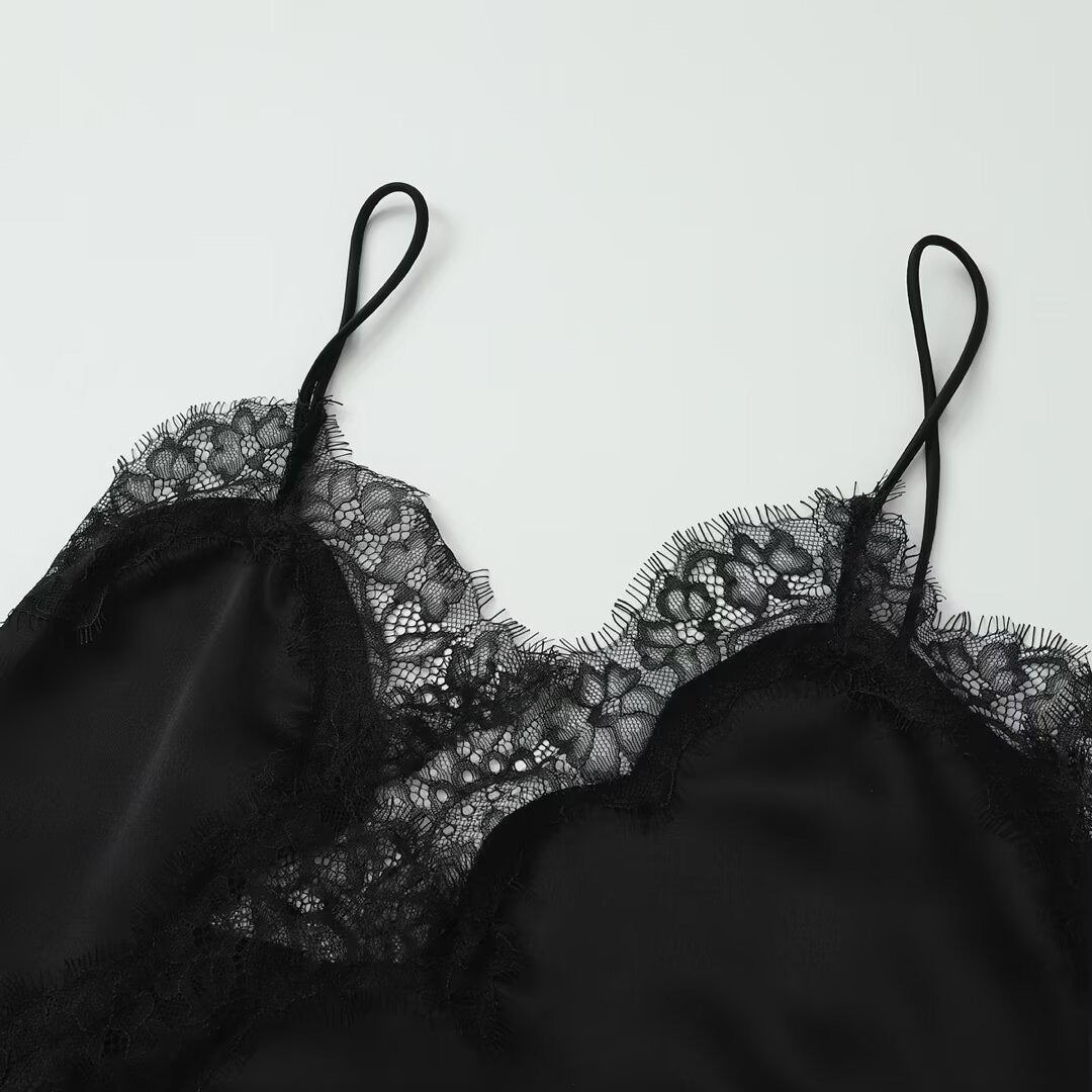 Blush Blossom Asymmetrical Lace Camisole