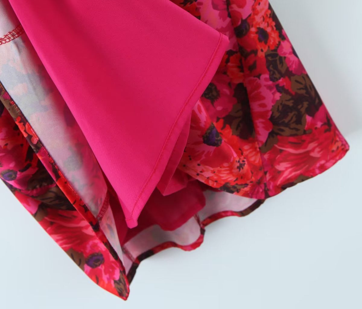 Crimson Bloom Mini Dress