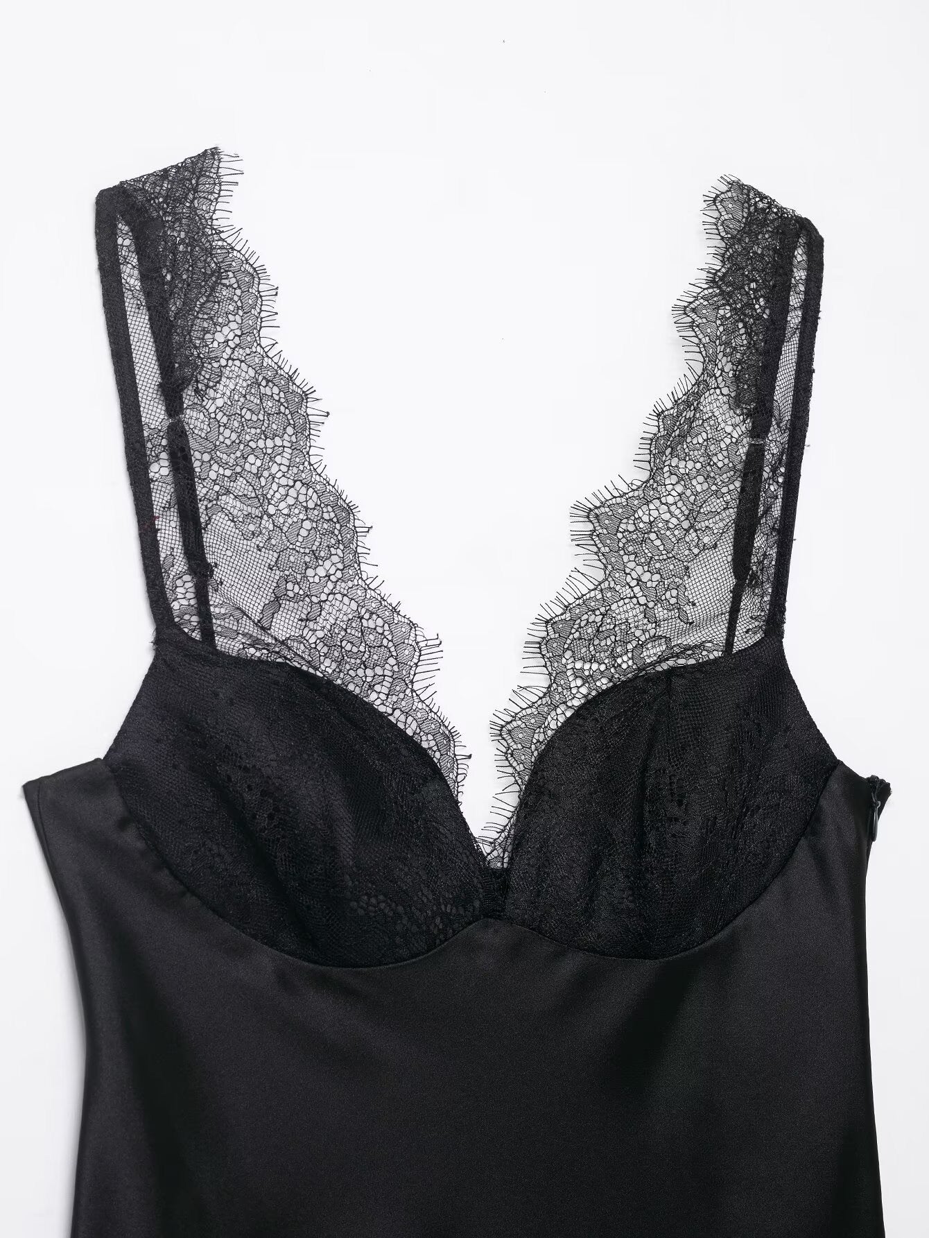 Noir Lace-Back Satin Camisole