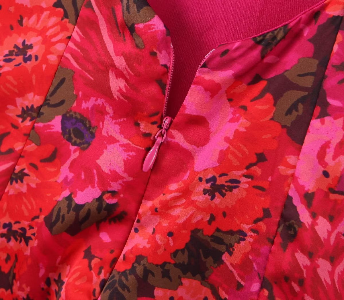 Crimson Bloom Mini Dress