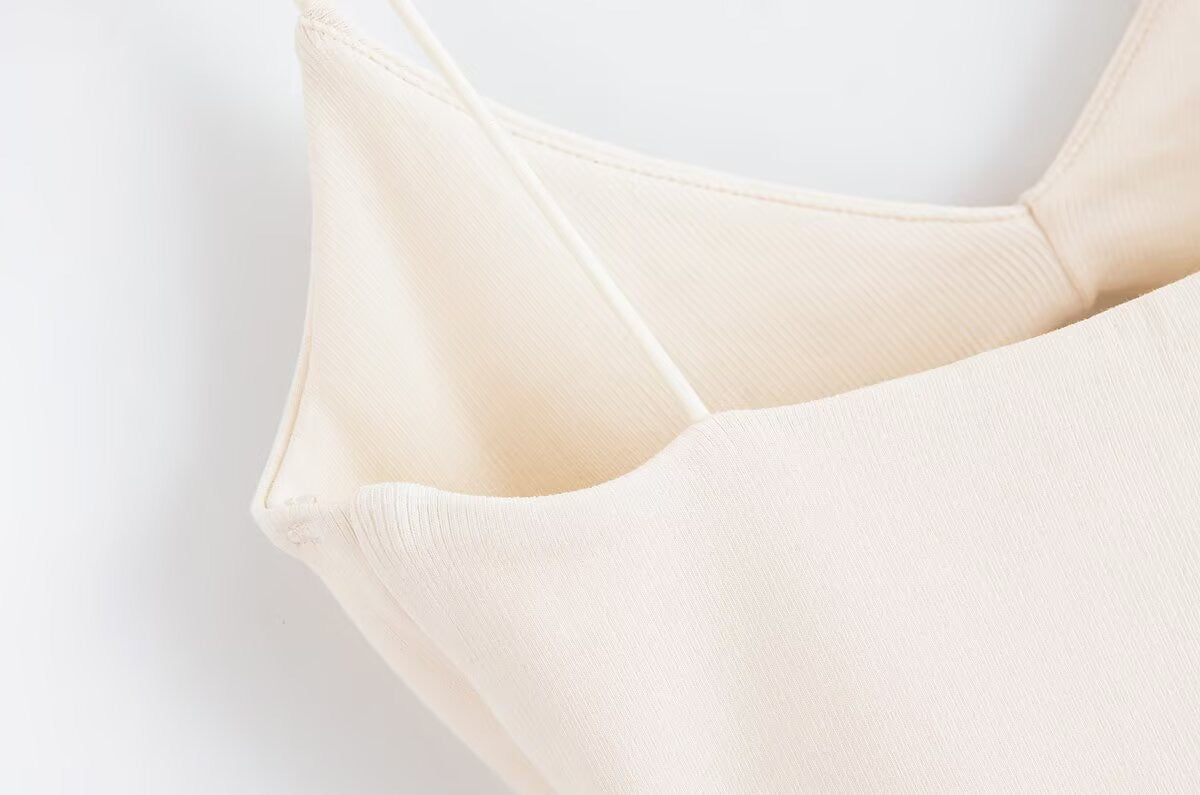 Ivory Cutout A-Line Midi Dress