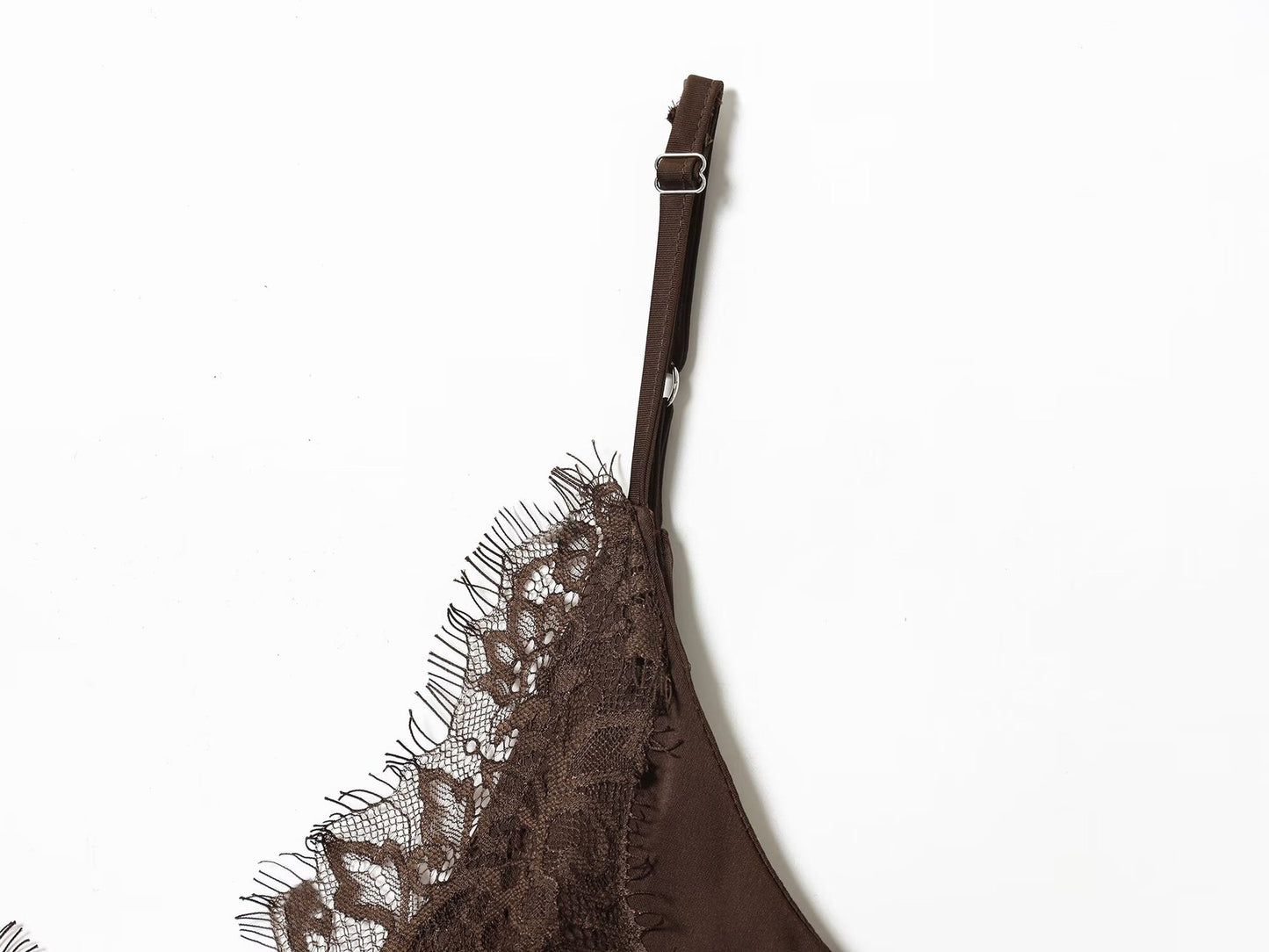 Cocoa Silk Lace Night Slip