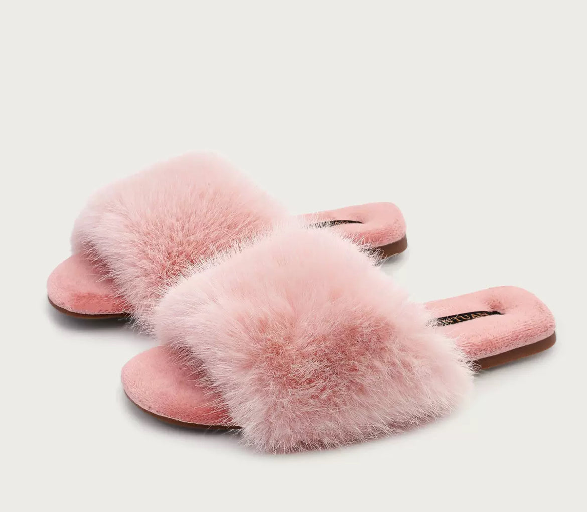 Luxe Faux Fur Slide Slippers