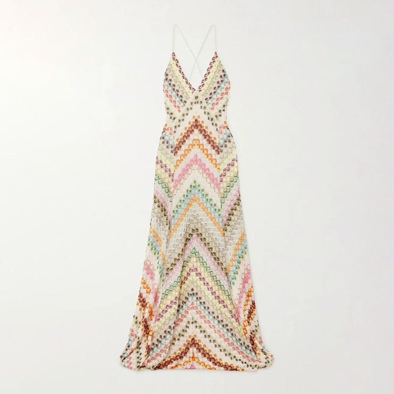 The Prism Wave Sequin Gown