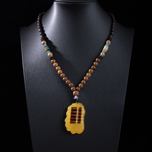 The Golden Abacus Amulet Necklace
