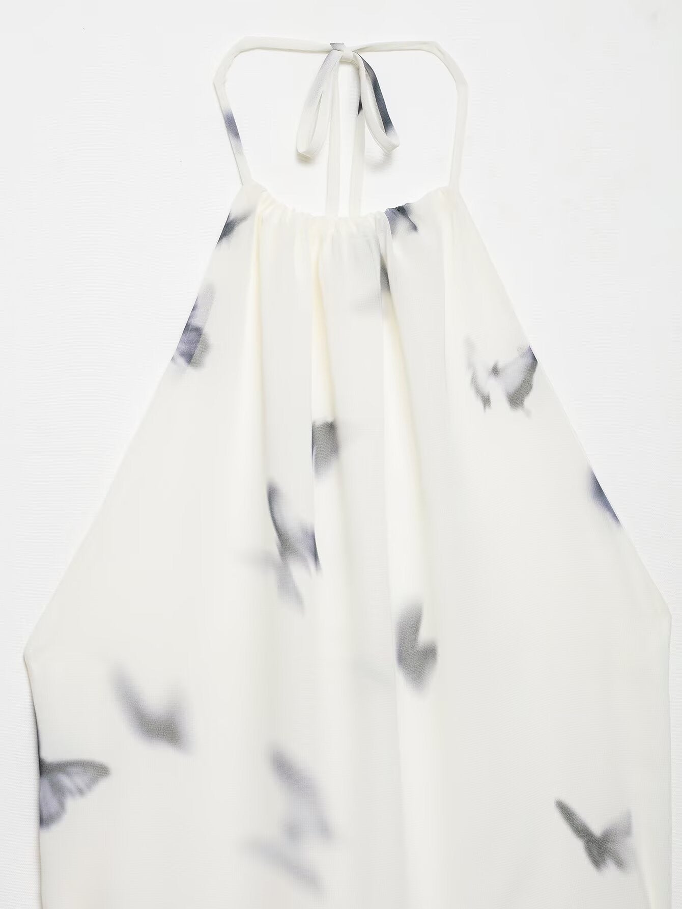 Sunset Swirl Asymmetrical Halter Dress