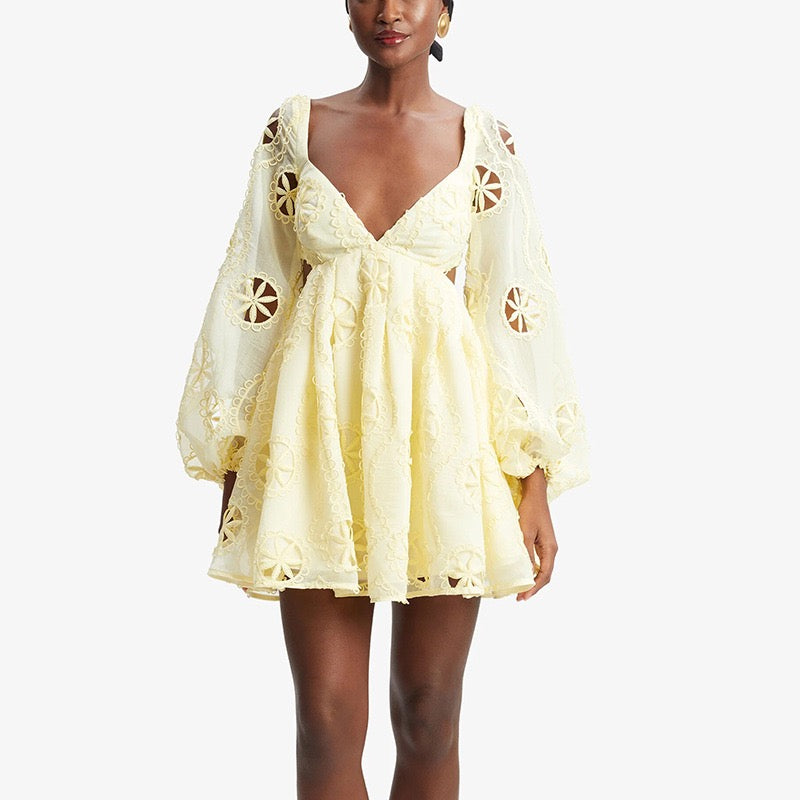 The Soleil Lace Cutout Dress