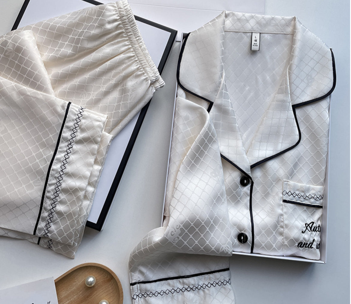 Luxe Diamond-Satin Set