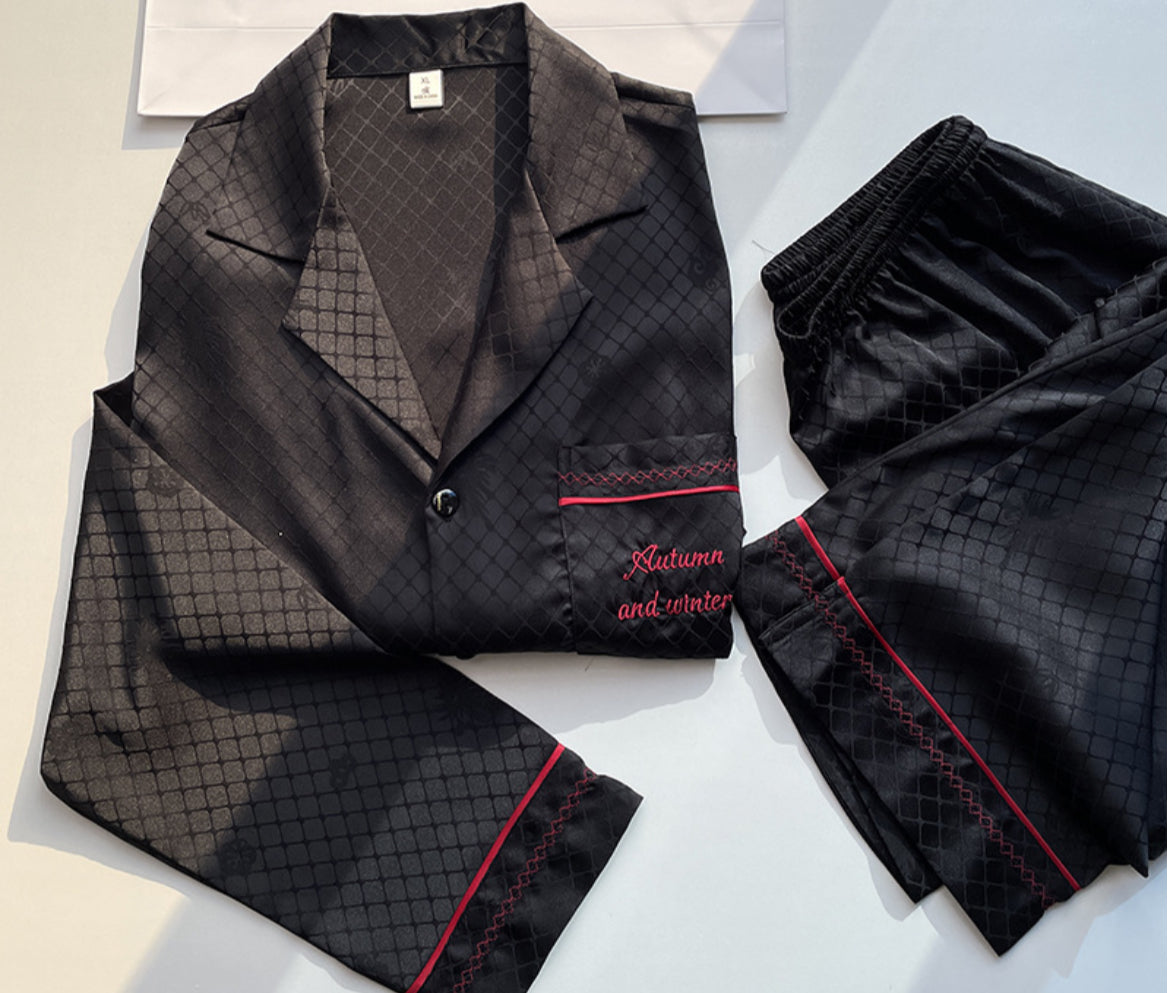 Luxe Diamond-Satin Set