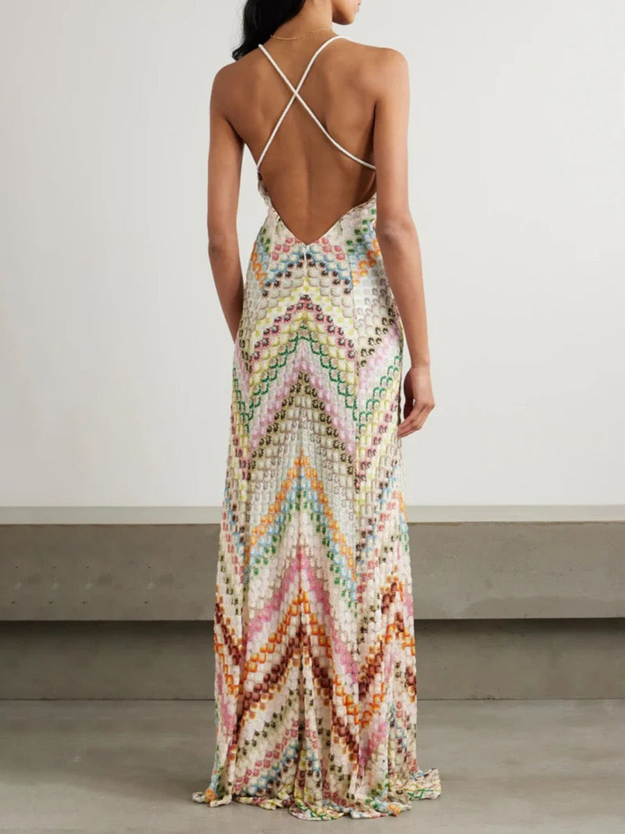 The Prism Wave Sequin Gown
