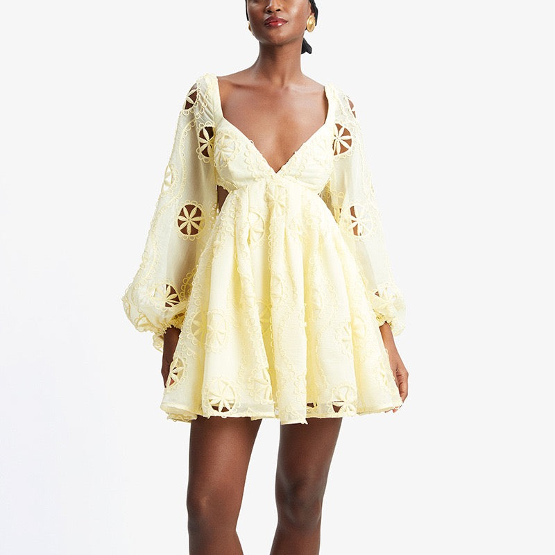 The Soleil Lace Cutout Dress