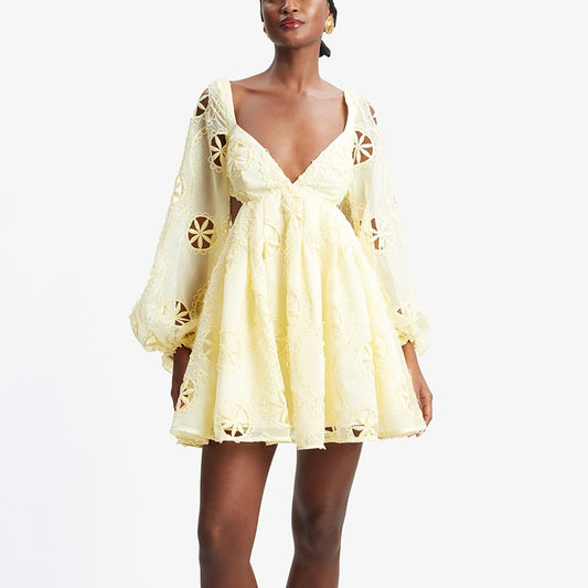 The Soleil Lace Cutout Dress