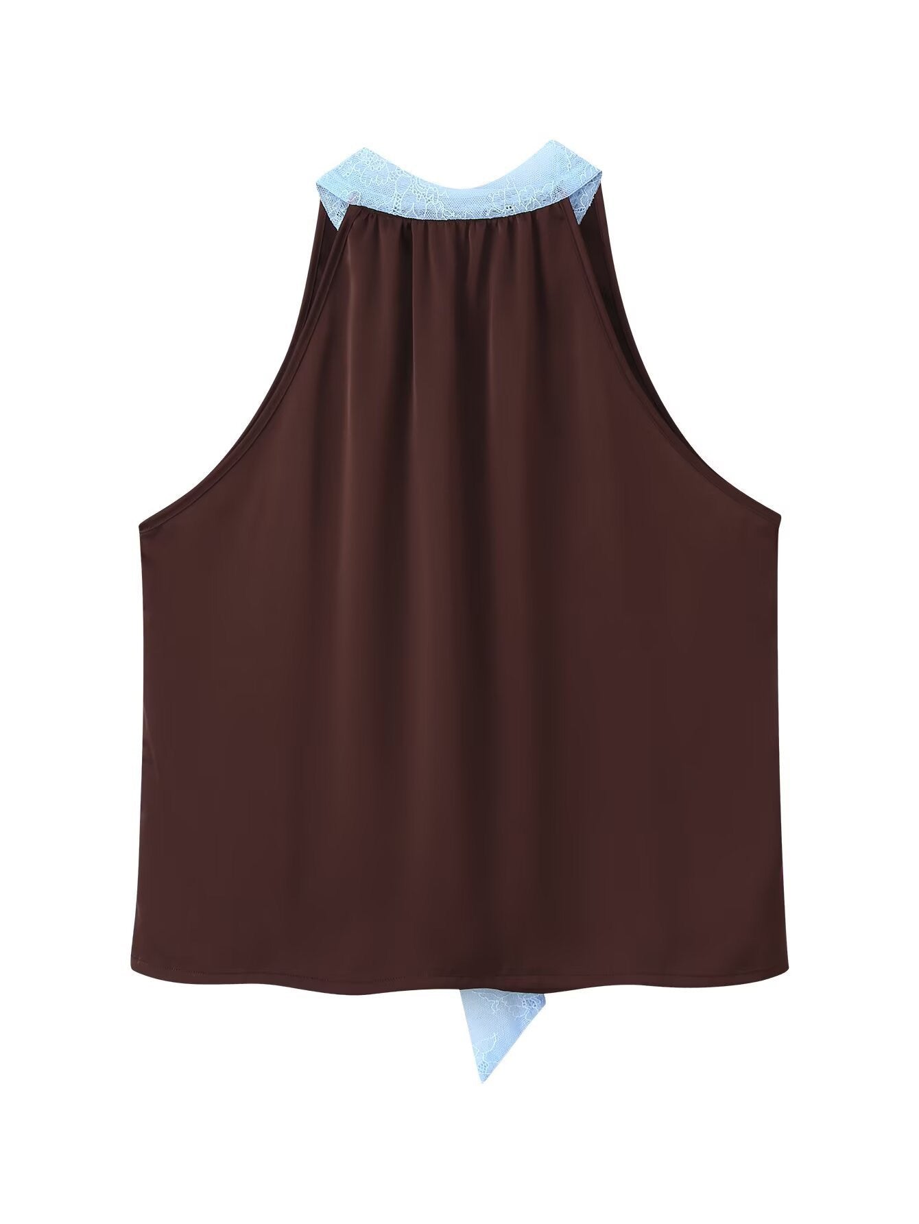 Mocha Frost Lace-Accented Two-Piece Set