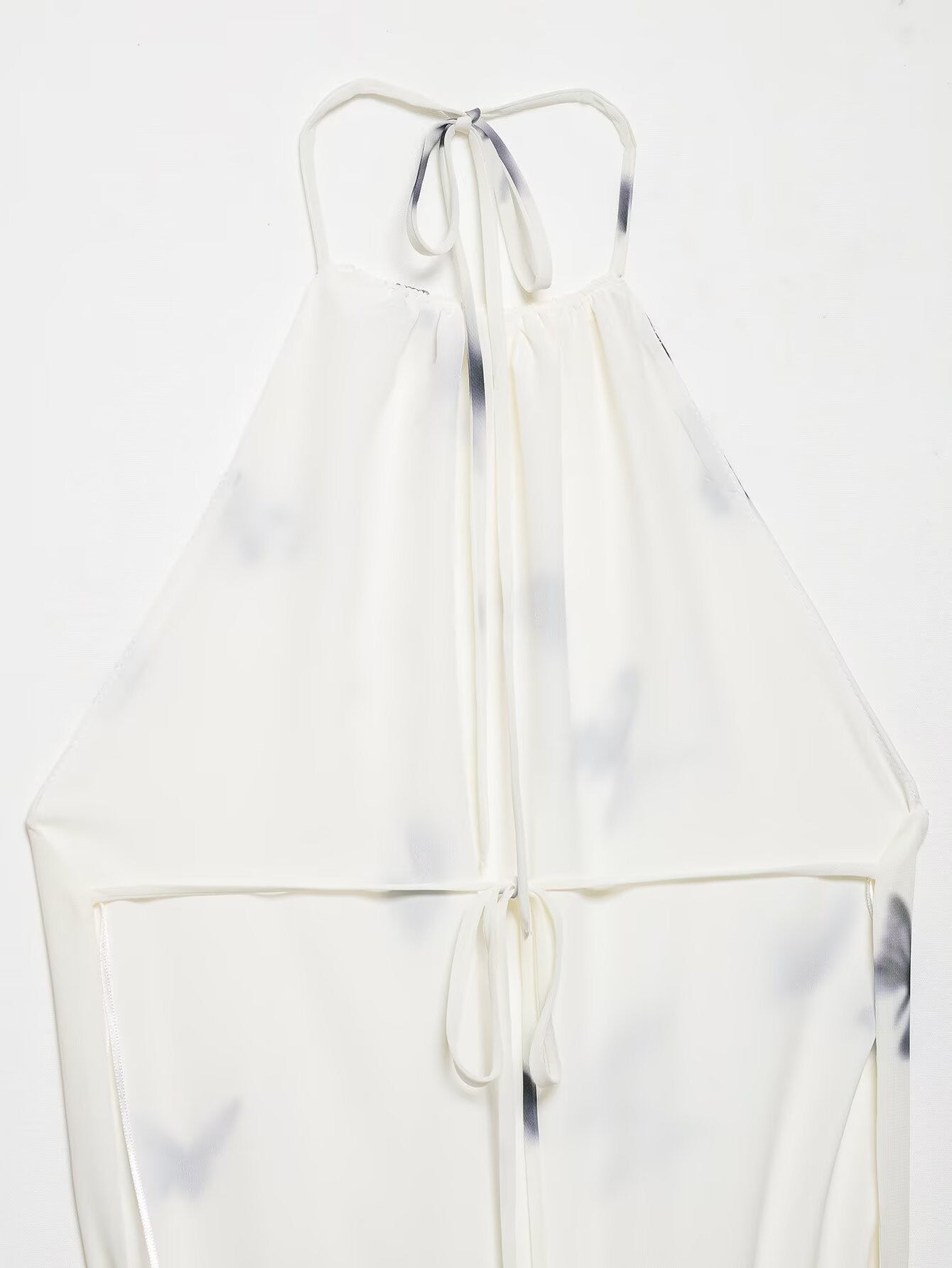 Sunset Swirl Asymmetrical Halter Dress