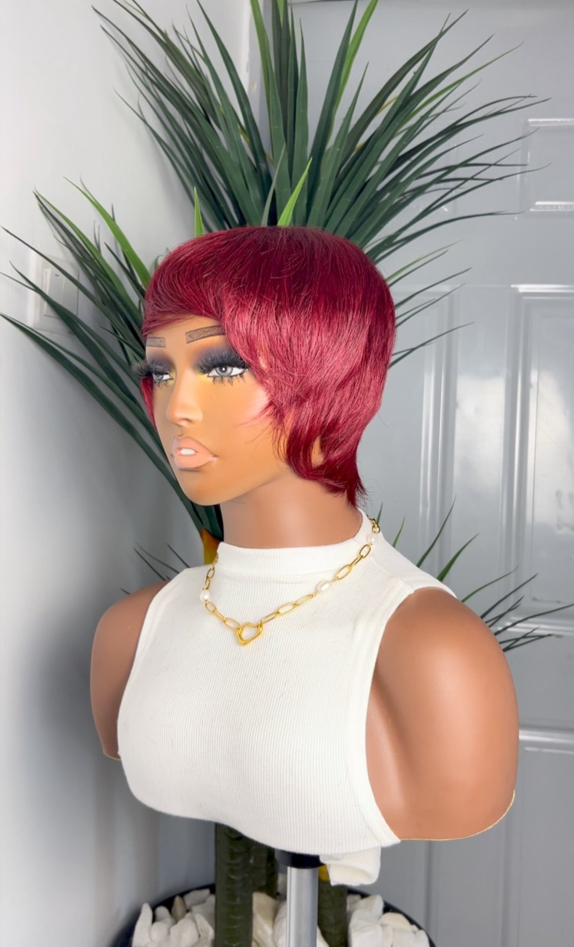 Wig Ruby | Human Hair Pixie Wig