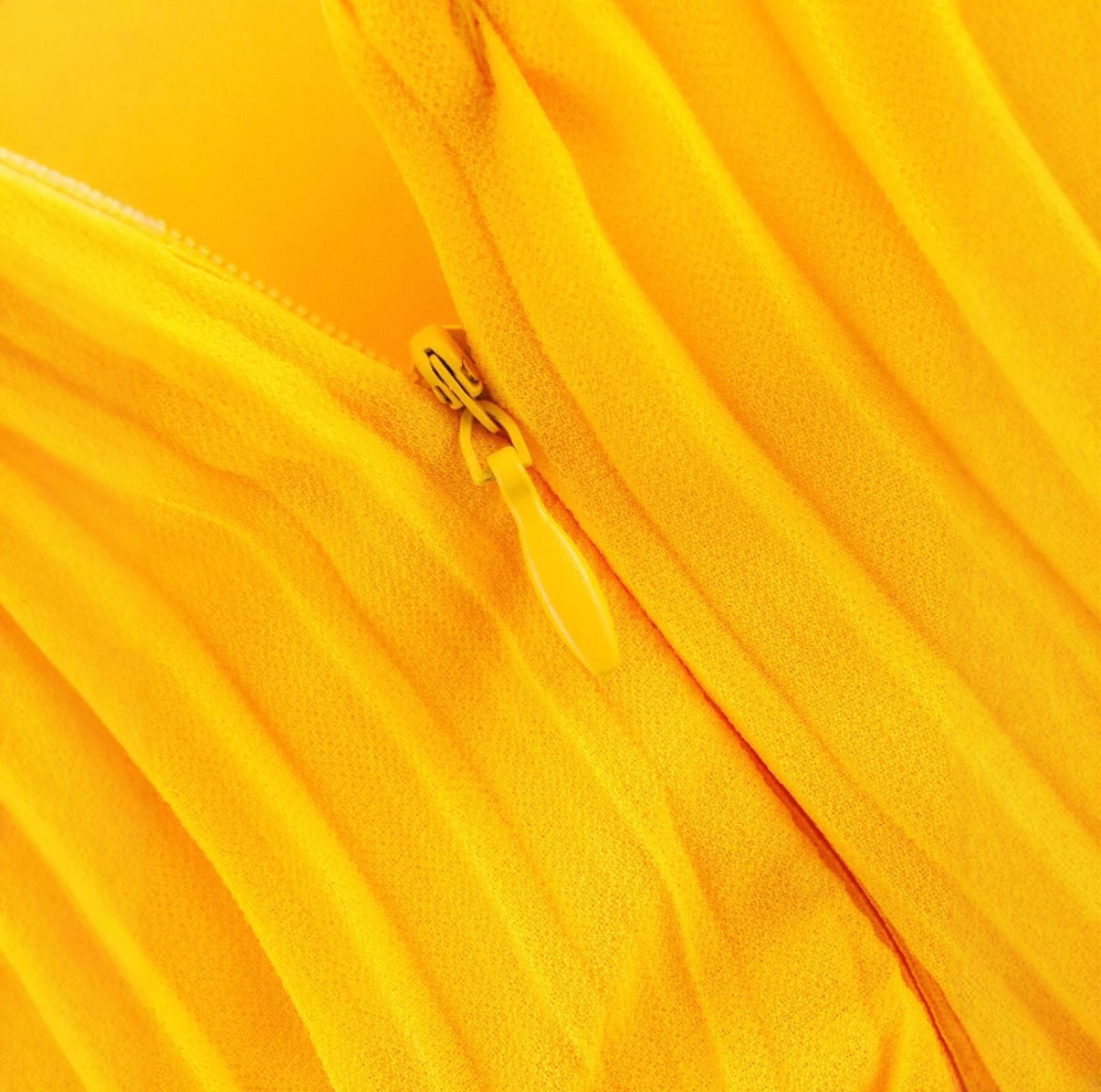 Pleated Cut-Out Maxi Dress | Yellow Glow