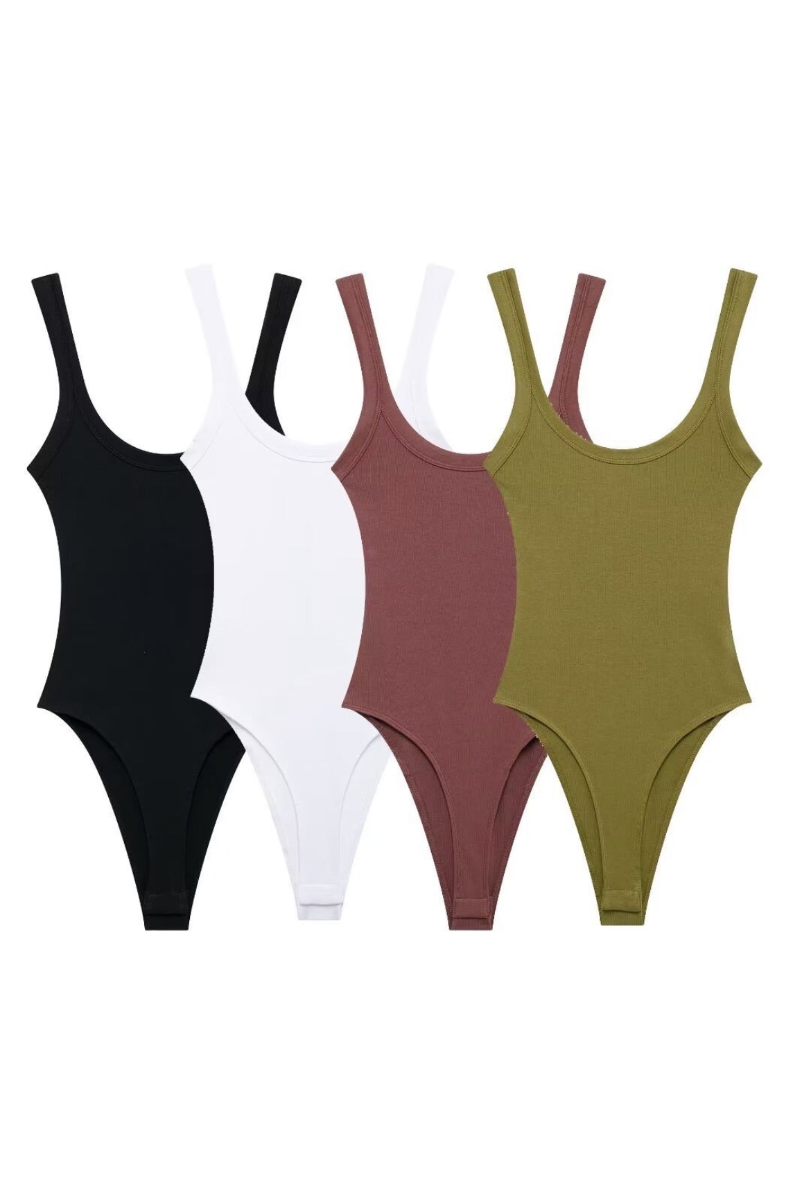 4pcs Sleeveless Bodysuit