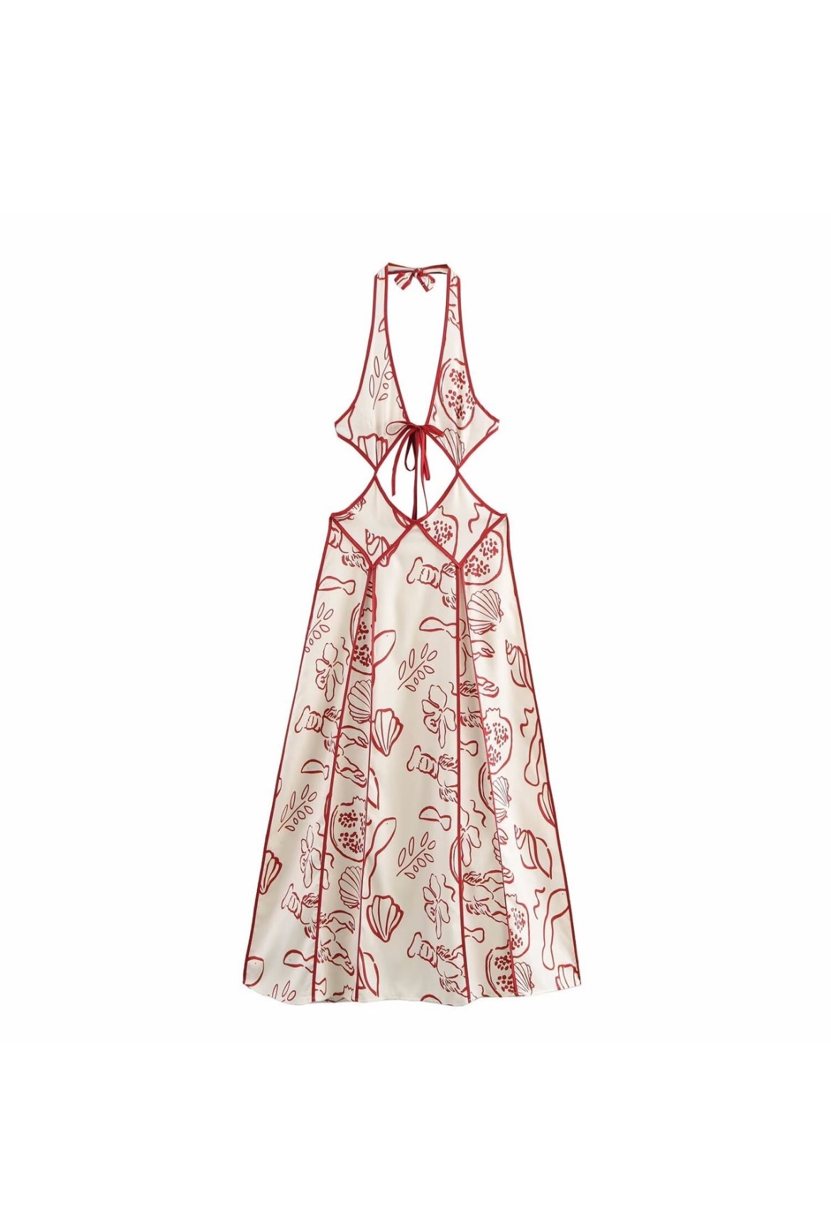 Halter Cut-Out Maxi Dress