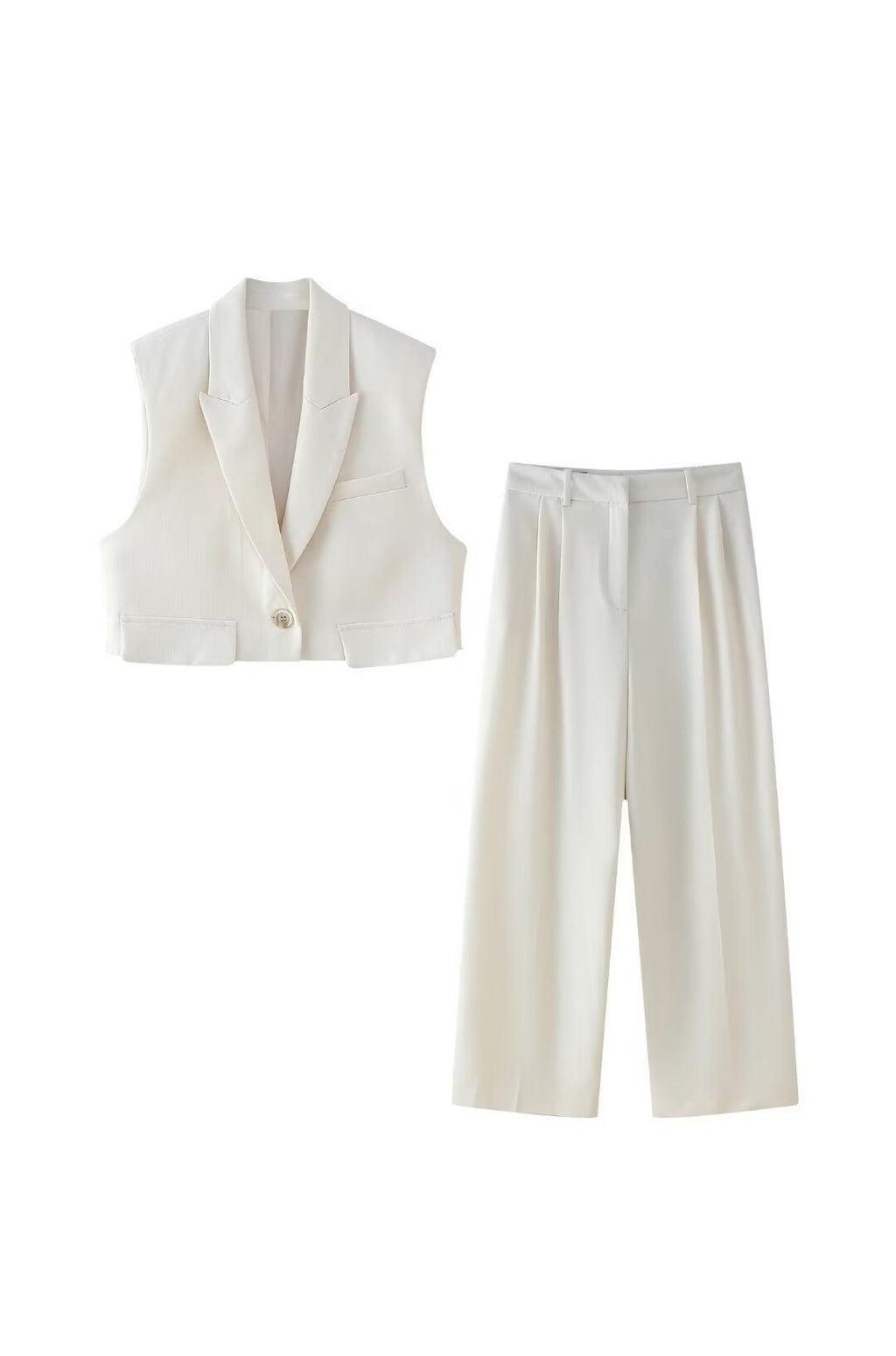 Sleeveless V-neck Two-Piece