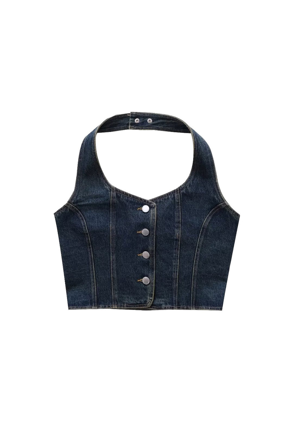 Denim Halter Neck