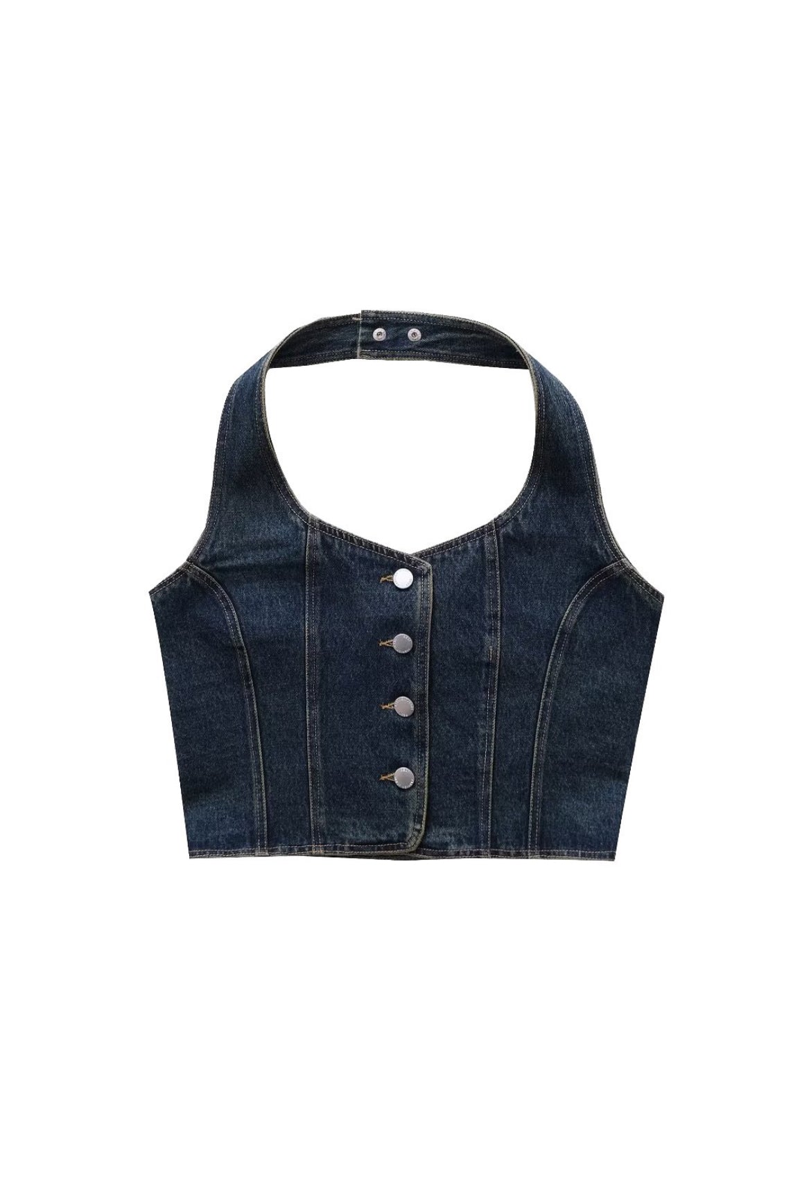 Denim Halter Neck