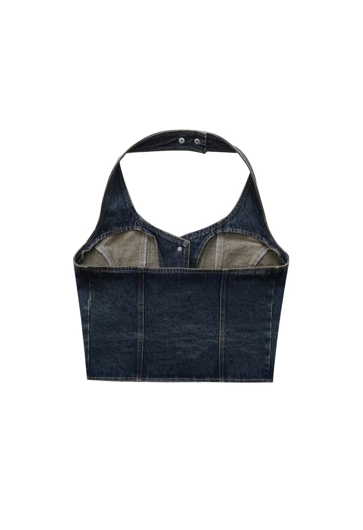 Denim Halter Neck