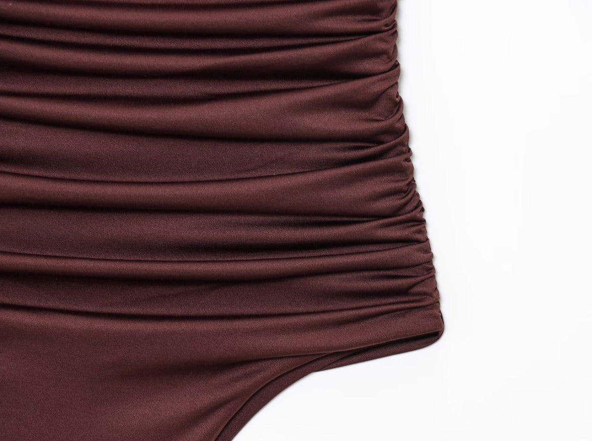 Off-Shoulder Ruched Bodysuit