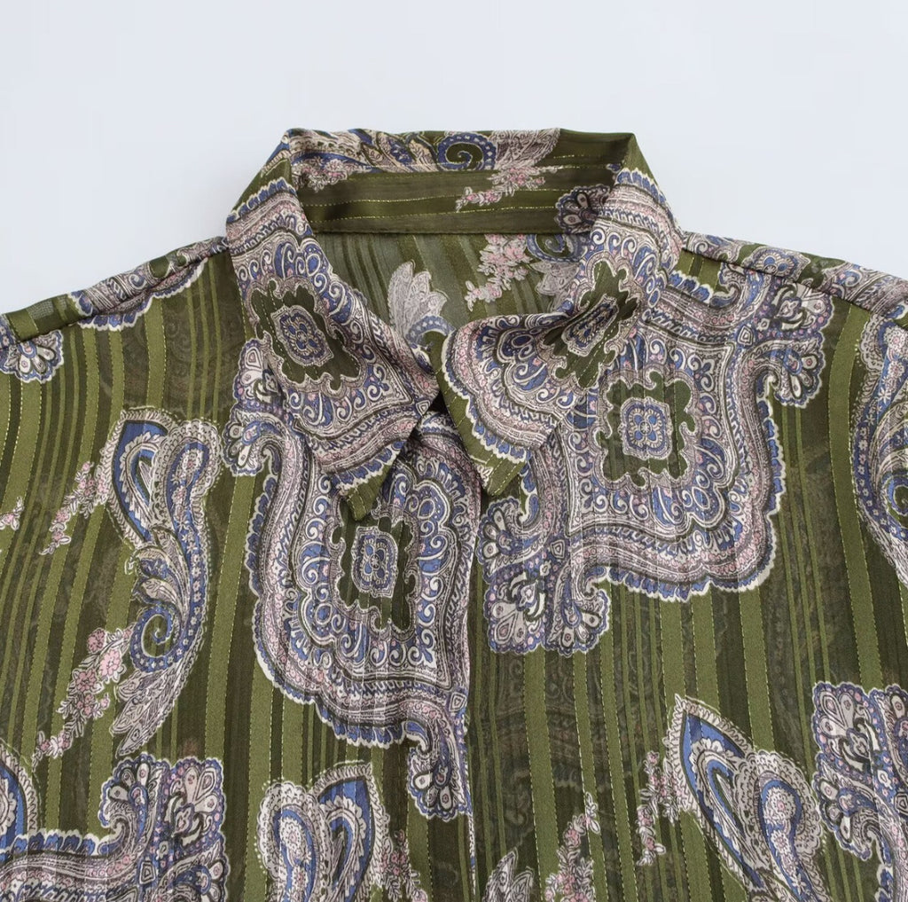 Corporate Paisley Print Shirt