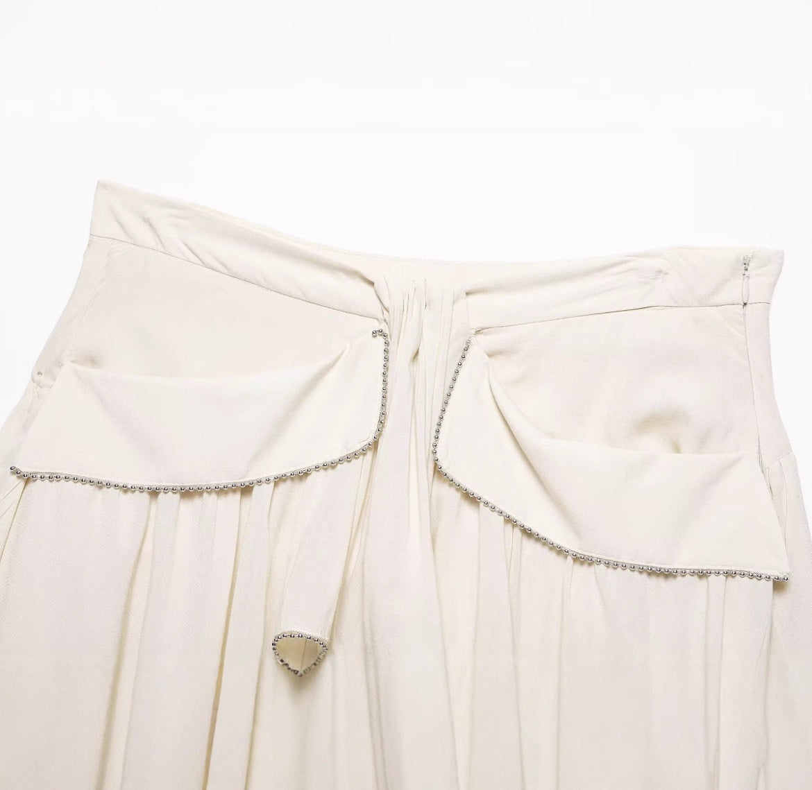 Ivory Layered Ruffle Mini Skirt