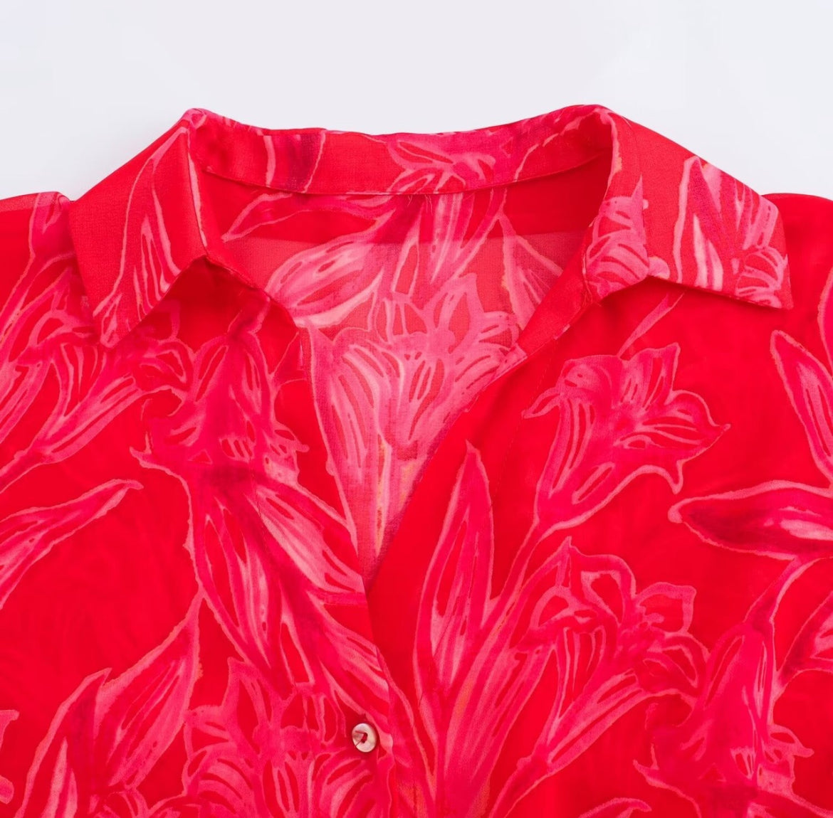 Tropical Bloom Oversized Shirt