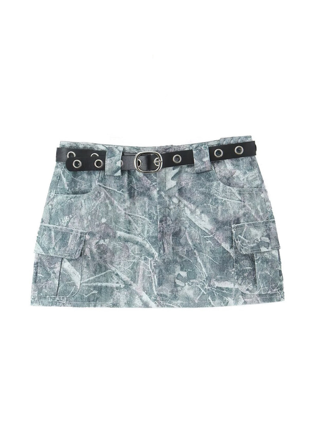 Trendy Cargo Denim Skirt
