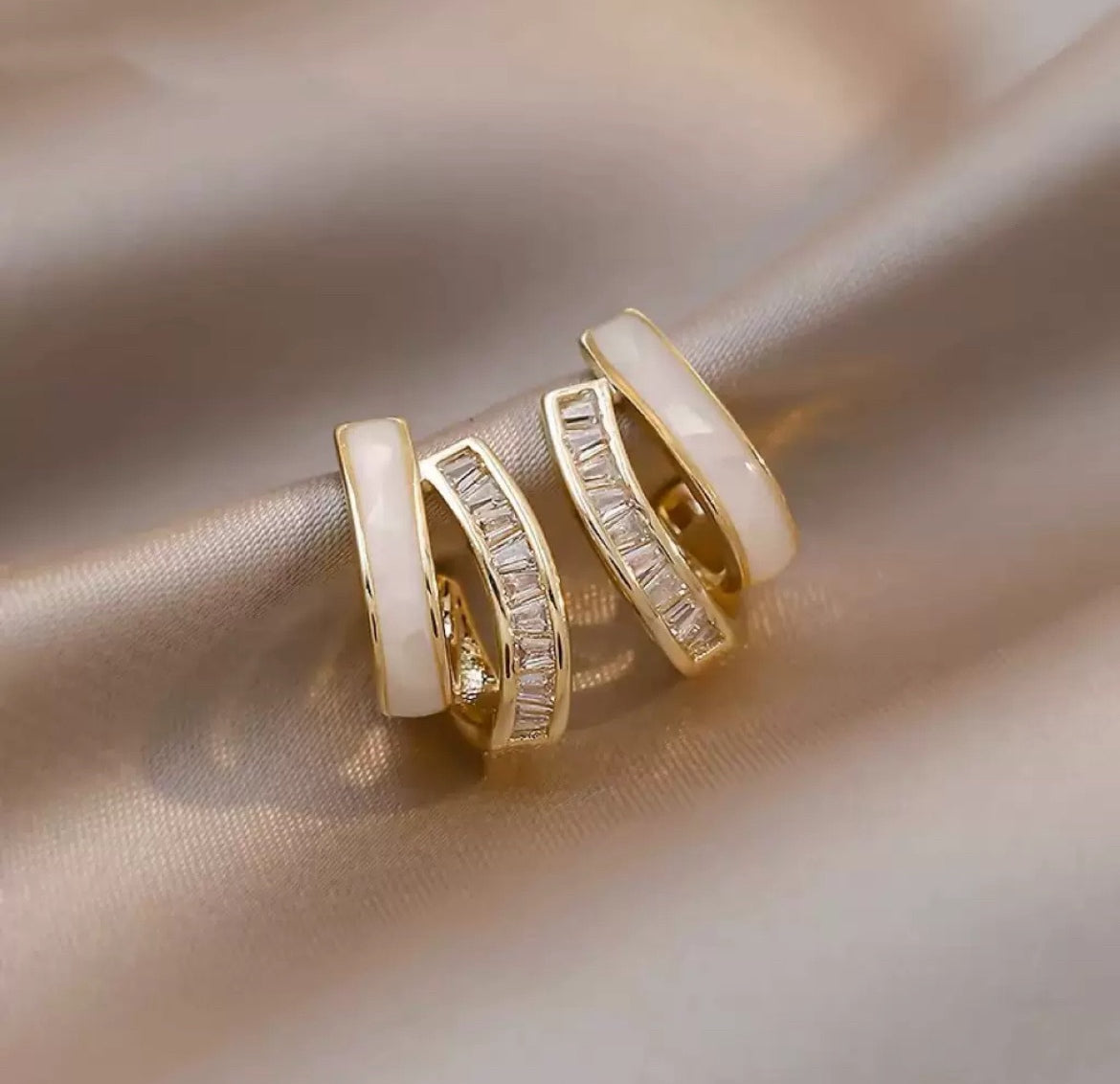 Crystal Hoop Earring