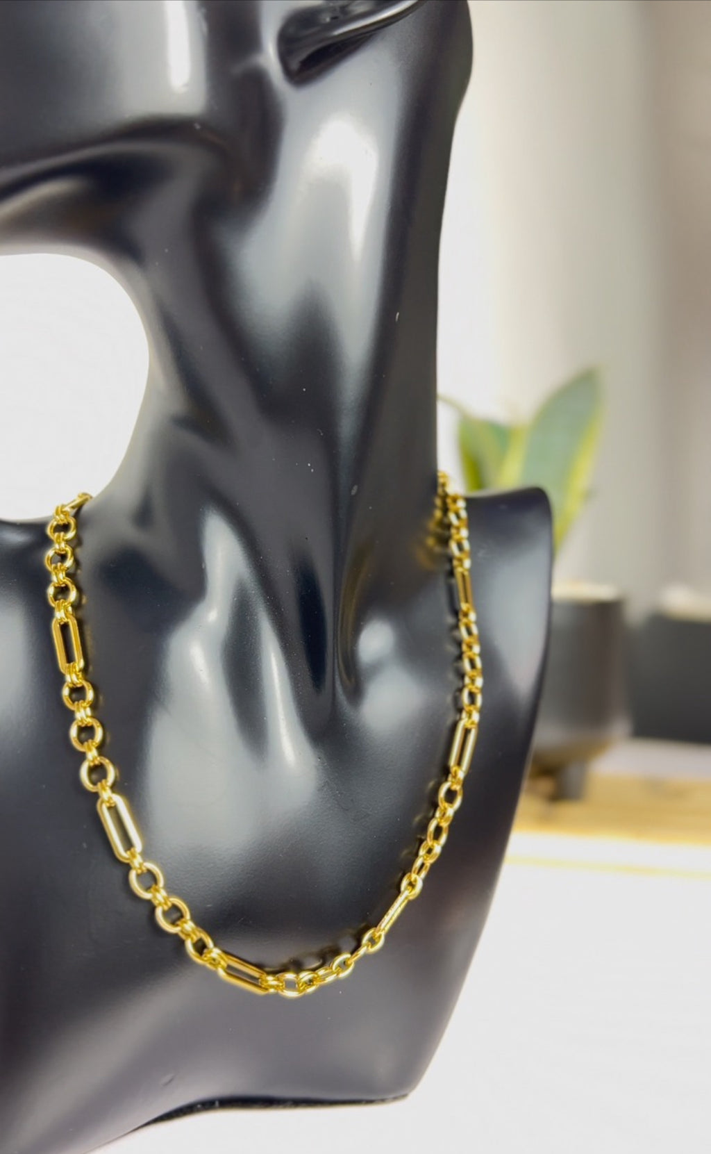 Bold Gold Link Chain Necklace