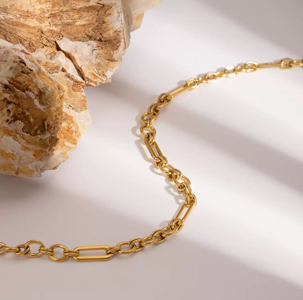 Bold Gold Link Chain Necklace