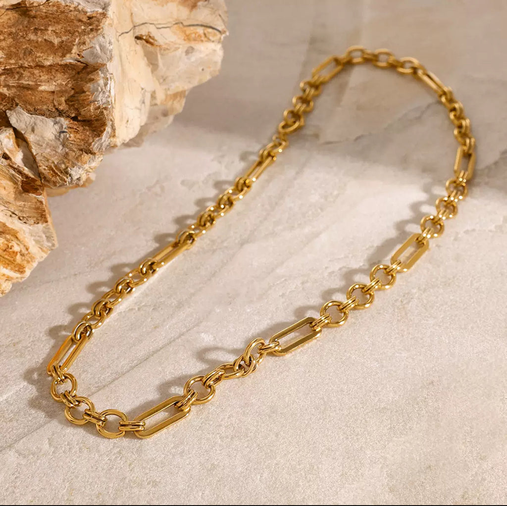 Bold Gold Link Chain Necklace