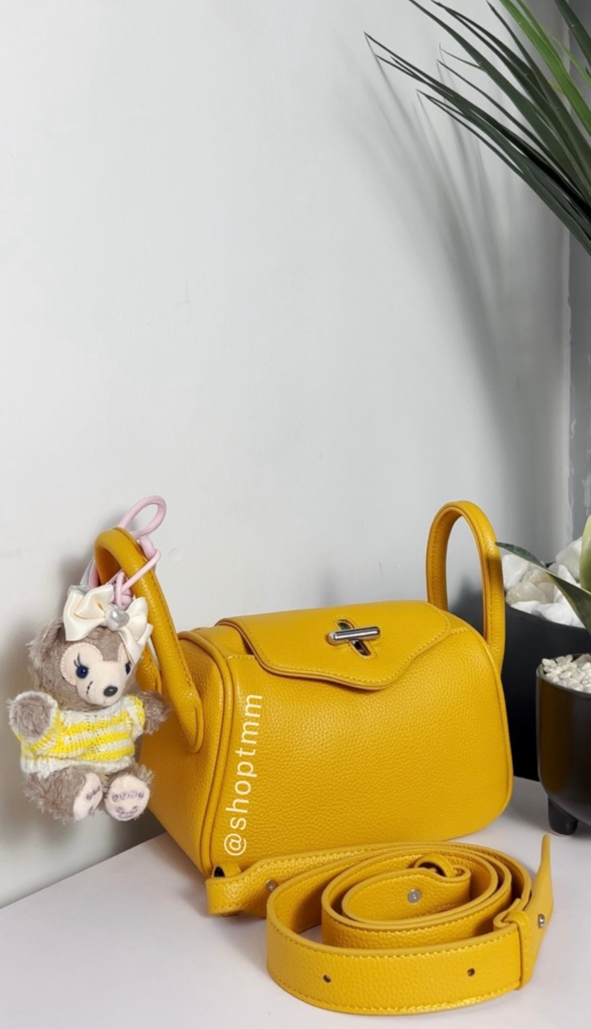 Flappy Crossbody Bag With Plush Charm