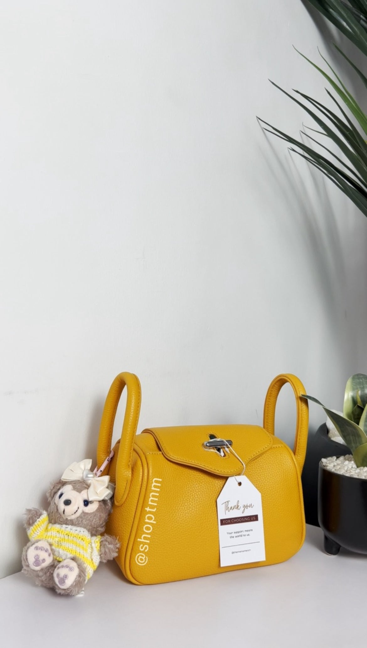 Flappy Crossbody Bag With Plush Charm