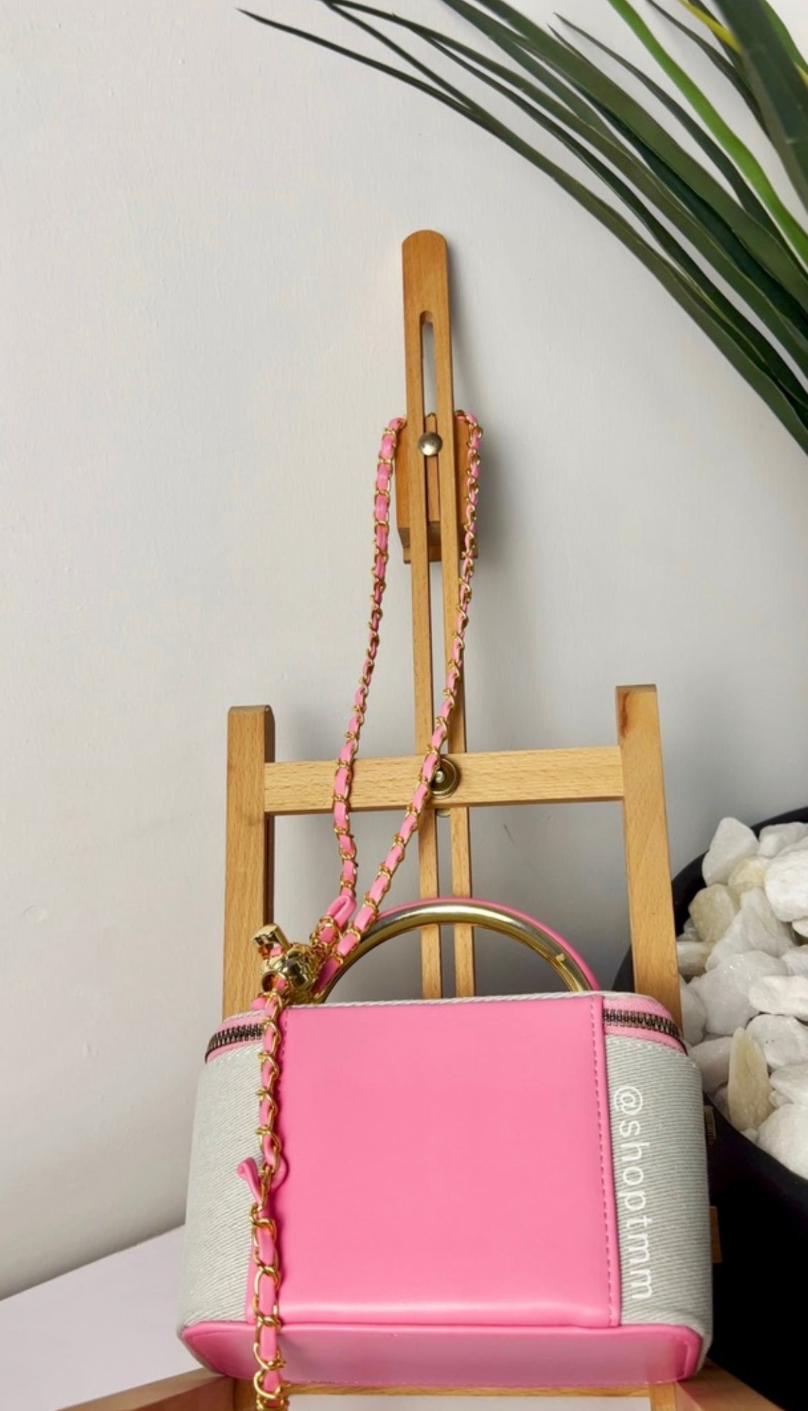 Mini Luxe Top-Handle Bag | Pink