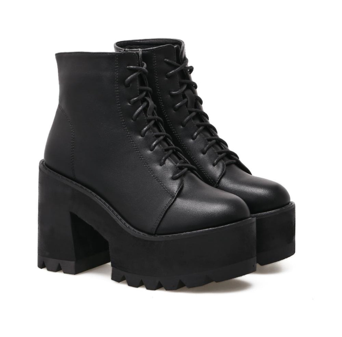 Chunky Lace-Up Platform Boots