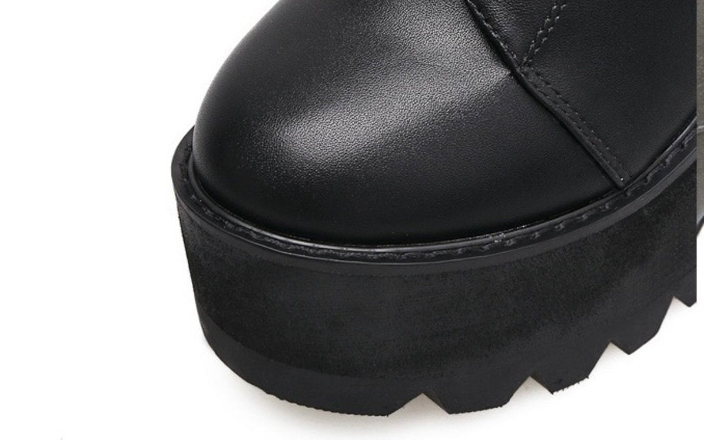 Chunky Lace-Up Platform Boots