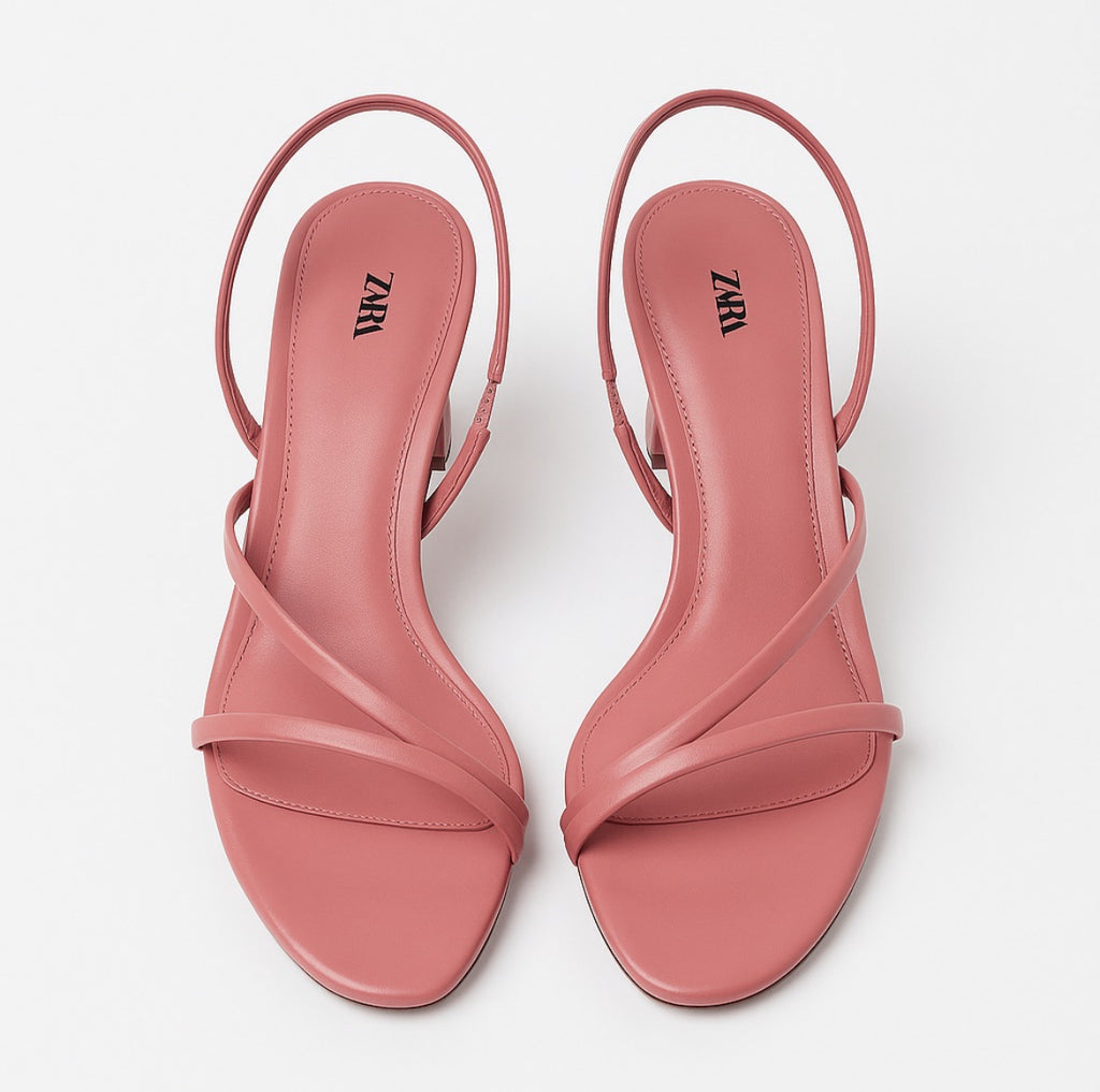 ZARA Strappy Block Heel Sandals