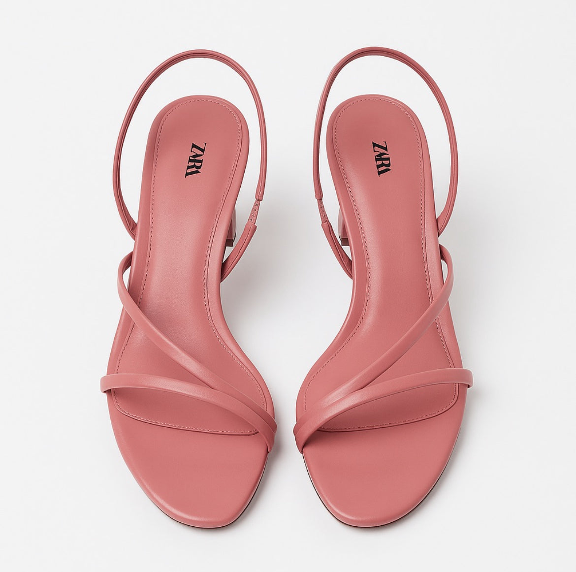 ZARA Strappy Block Heel Sandals