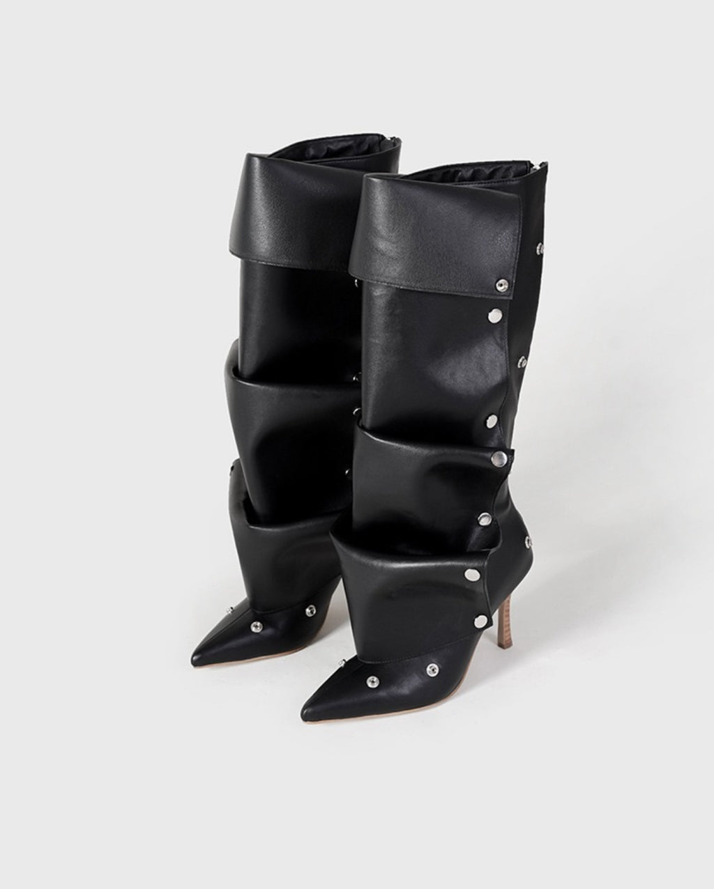 Avant-Garde Layered Leather Boot
