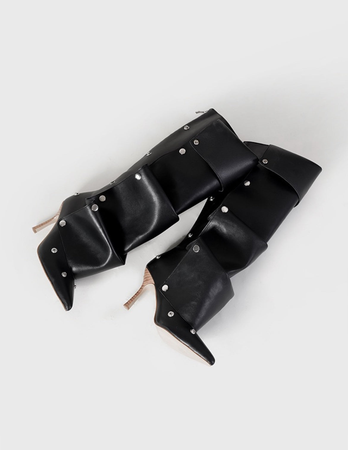 Avant-Garde Layered Leather Boot